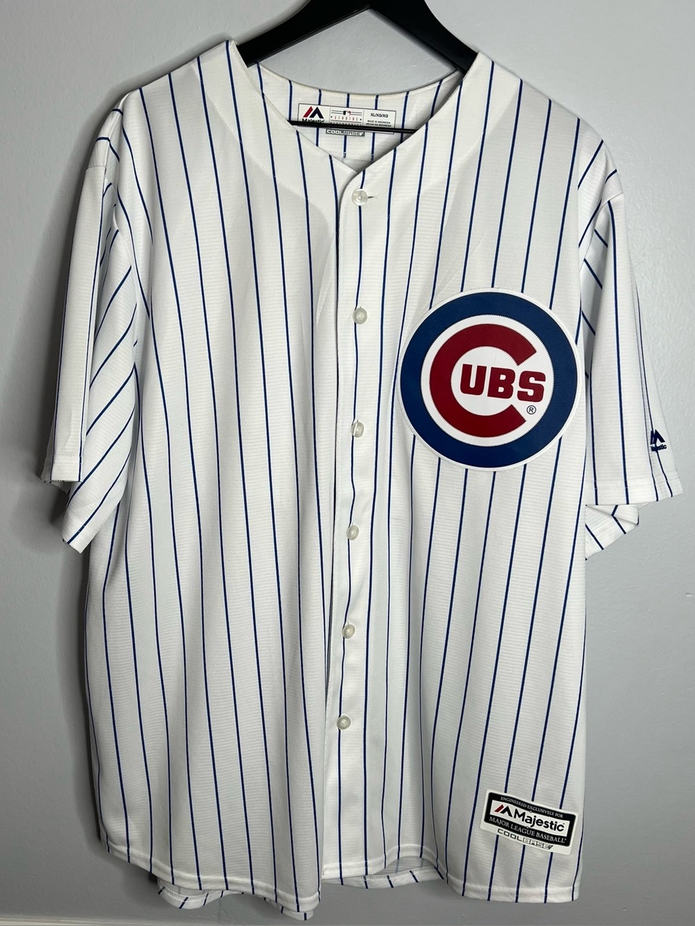 Chicago Cubs Anthony Rizzo Jersey Mens XL White Majestic MLB Pinstripe Baseball